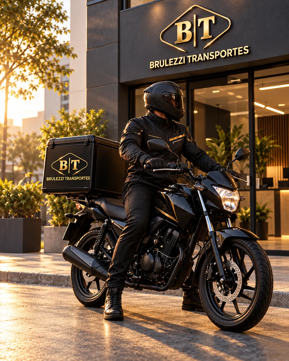 Imagem ilustrativa da identidade Brulezzi em uma operação de motoboy